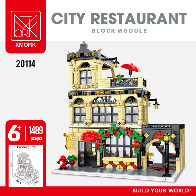 1489PCS MORKMODEL 20114 City Restaurant Block Module