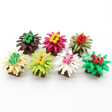 7pcs Potted Plant Grass Flower Garden Flowerpot MOC Bricks