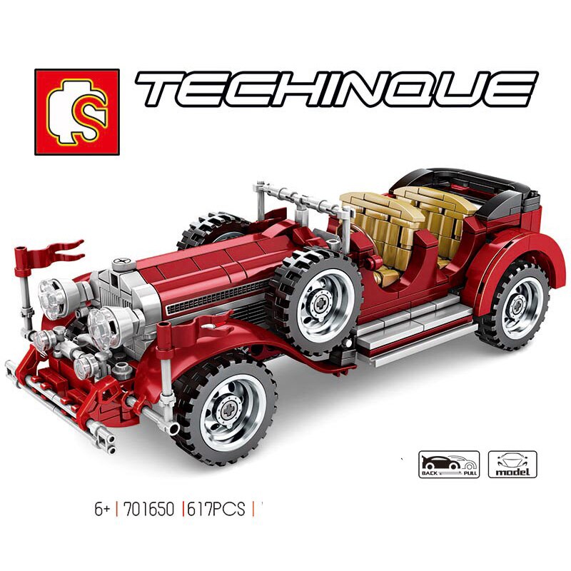 617PCS sembo 701650  vintage Car classic model
