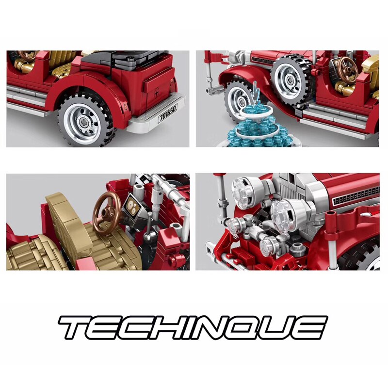 617PCS sembo 701650  vintage Car classic model
