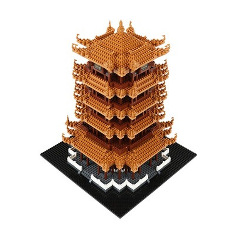 4032PCS 8003 Yellow Crane Tower（micro blocks）