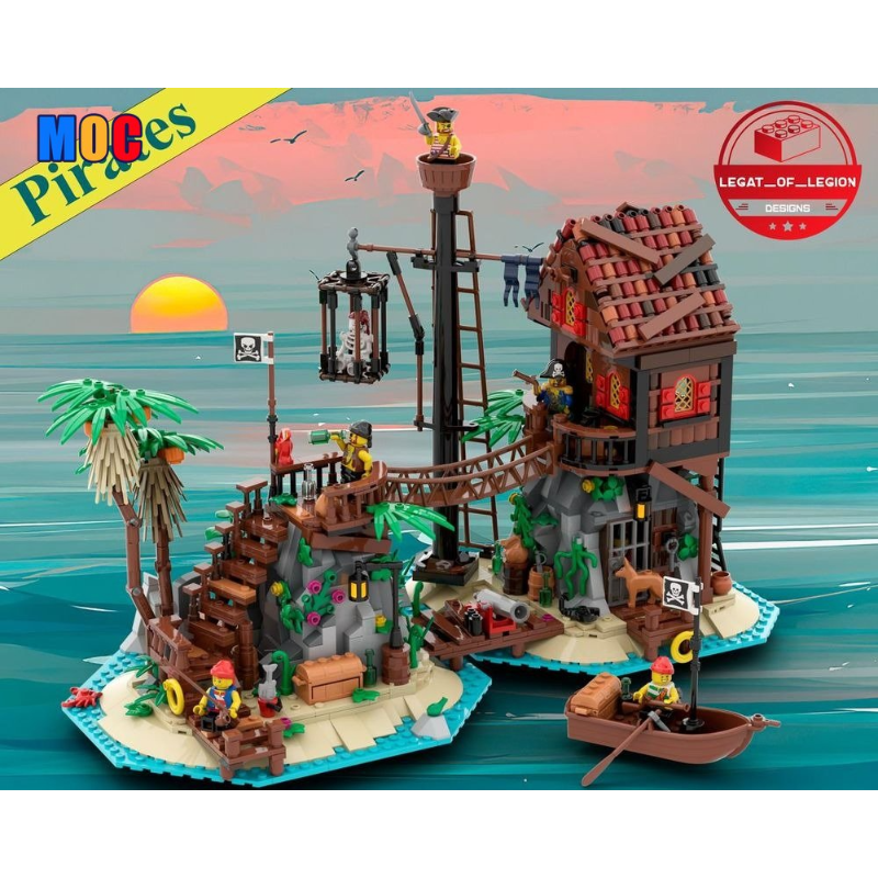 1448pcs MOC 136368 6270 Forbidden Island Remake