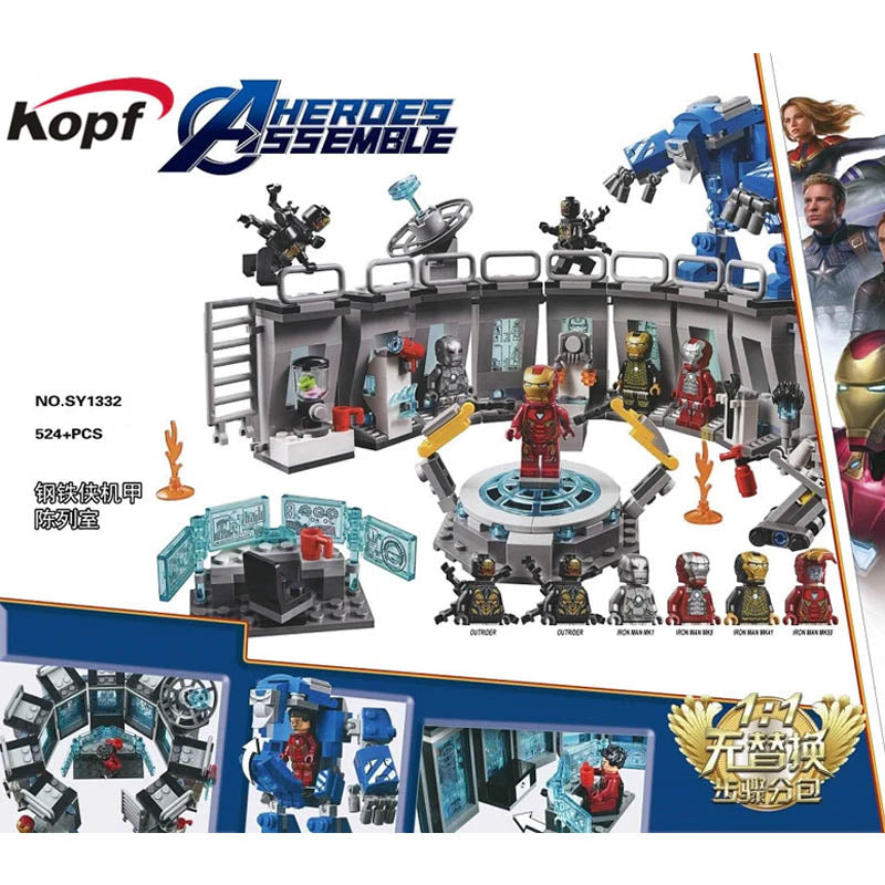 XY1331-1334 Marvel Avenger Endgame  Iron Man Machine Showroom Super Heroes