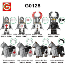 G0128 Medieval Ancient Rome Series Temple Holy Sepulchre Knight War Horse Minifigures