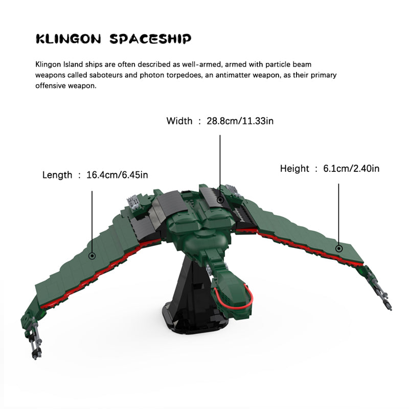 1004PCS Moc Klingon Ship