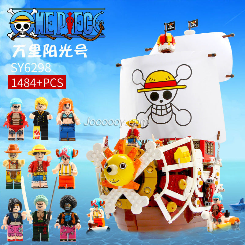 ONE PIECE THOUSAND Sunny Pirate Ship Building Kit 1484 + Building