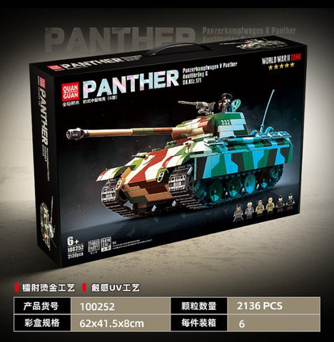 2136 pcs QUANGUAN 100252 Panzerkampfwagen V Panther Ausf.G