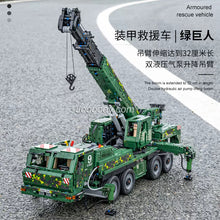 5539 PCS MOULDKING 20009 Armored Recovery Crane G-BKF