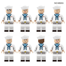 8pcs  Navy minifigures M8053