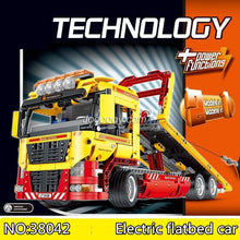 1115PCS lepin20021 LELE38042 Technology Flatbed Truck
