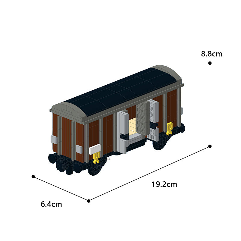 347PCS MOC-8433 4-Wheel Box Wagon Train Cabin