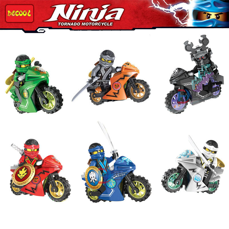 12PCS decool 10017-10022 ninja series mini figures