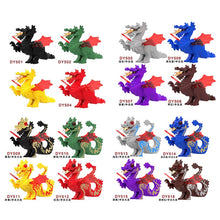 DY509-516 Medieval Fire Dragon Medieval Castle Lion King Knight Mount Minifigure