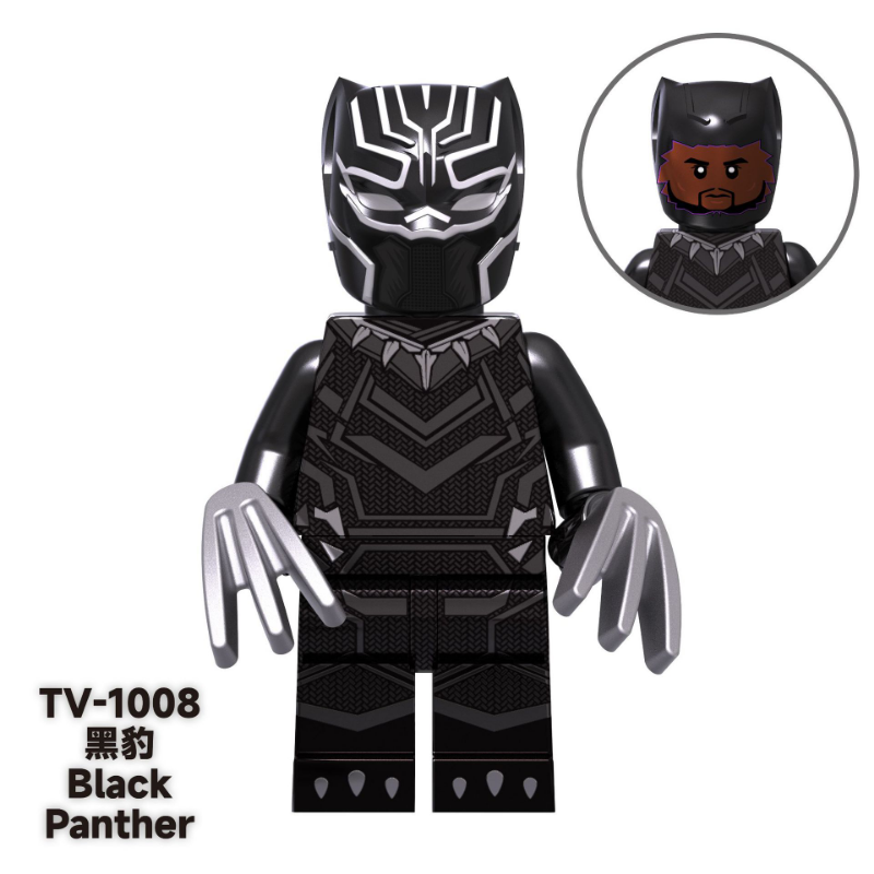 TV6201 Super Hero Series Gem Ultron Wanda Captain America Thunder Panther Minifigures