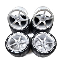 4pcs Ferrari 488 wheel 62.3 x 42mm chrome rims and 81.6x 44mm tiers 23799