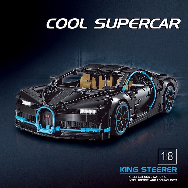 4031pcs+  The black Bugatti Chiron 1:8