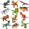 12PCS Dinosaur Building Blocks Tyrannosaurus Rex Pterosaur Stegosaurus Brachiosaurus Velociraptor Bullosaurus