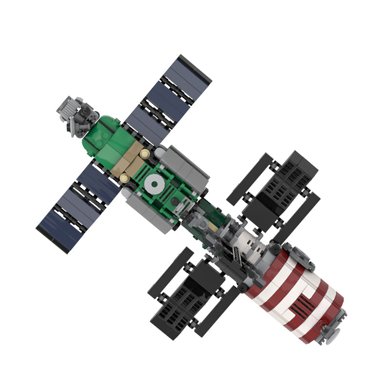 parti skibsbygning Tæt 601PCS Moc Rocket Space Station Salyut 7 – Joy Bricks
