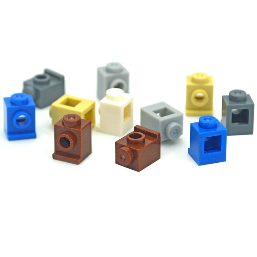 50pcs 1x1 one-side shortened bump brick with adapter 4070