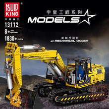 1830PCS Mould King 13112 RC Excavator Mechanical Digger