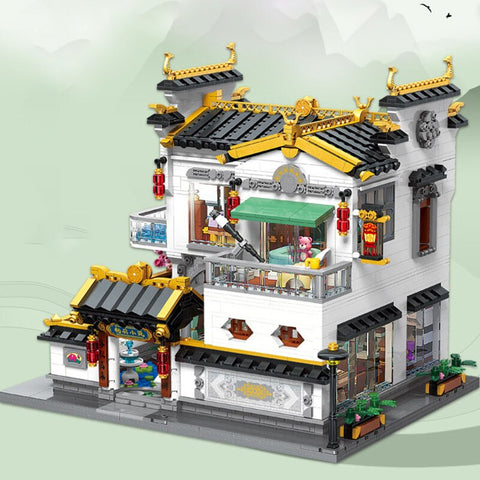 2826pcs K18002 New Chinese Style Streetscape