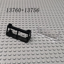 1 pair 13760+13756 MOC Windscreen 2x6x2 Train with Trans-Clear Glass