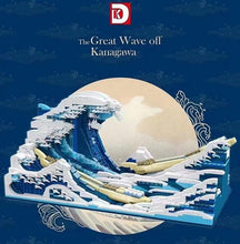 1830PCS DK3003 Famous Painting Series: Kanagawa Surfing