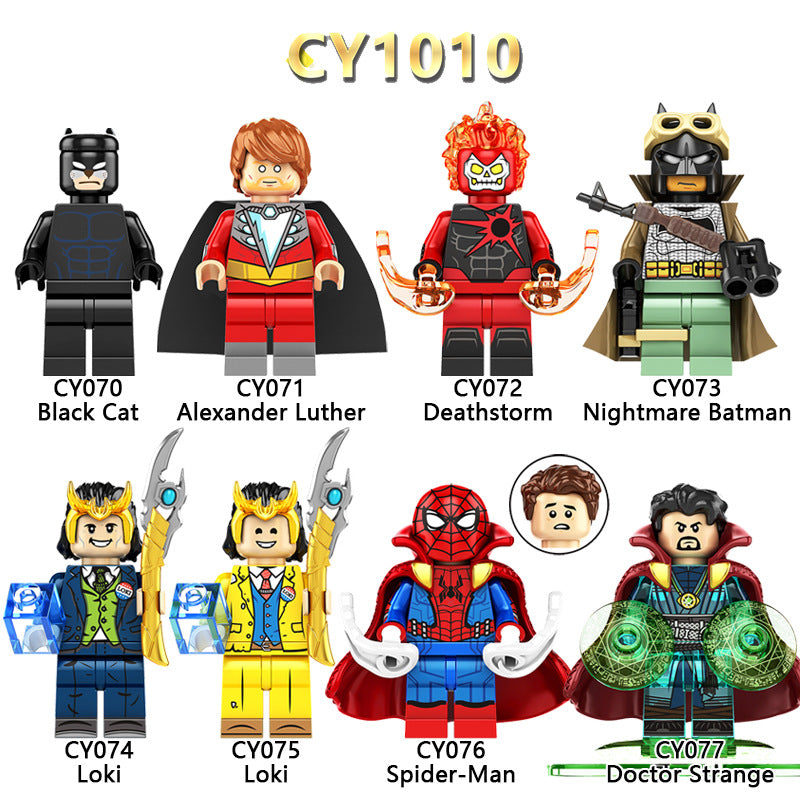 CY1010 Superhero Series Dr. Rocky Batman Black Panther Batman Minifigures
