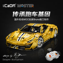3187PCS CaDA C61057 Pista 488 Yellow with motors