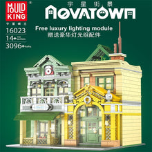 3096PCS MOULD KING16023 The French Restaurant with lights
