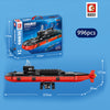 996pcs SEMBO105735 Iron Blood Heavy Equipment：The Type-094 Strategic Nuclear Submarine