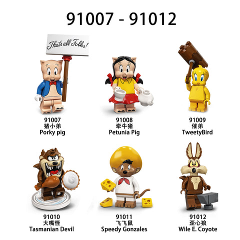 Anime series Monster Pig with Big Mouth 91007-91012 Minifigures