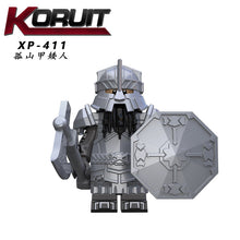Dwarf series blue mine diamond-shaped solitary mountain armor dwarf  KT1054 Minifigures