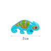 2pcs 6287954 Chameleon with Black and Bright Light Blue Stripes Pattern
