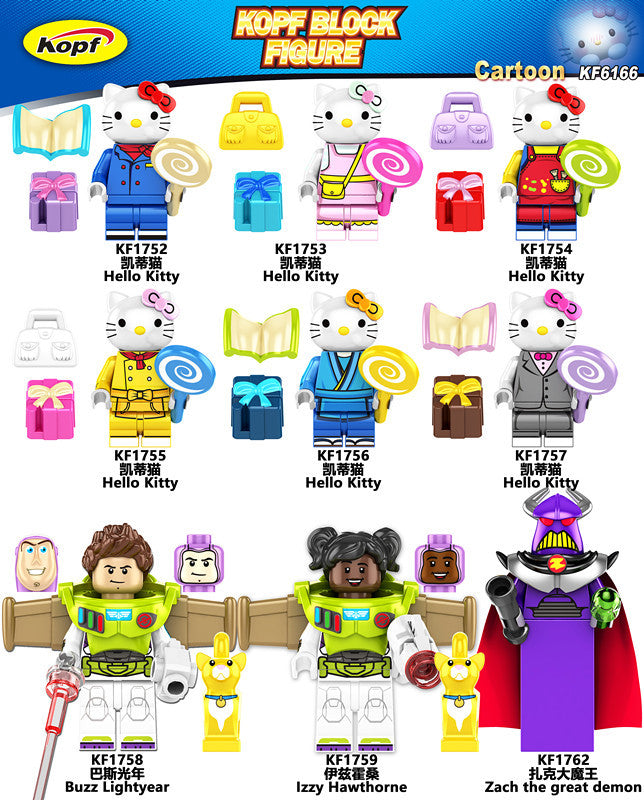 KF6166 Hello Kitty Buzz Lightyear Zach the Devil Izzy