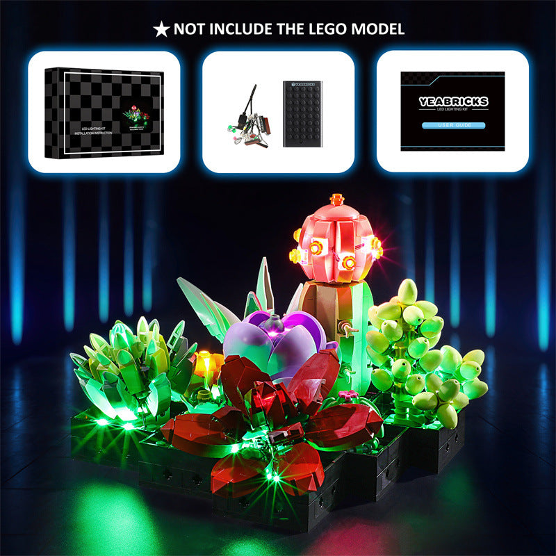 succulents 10309 DIY LED Light Up Kit for SUCCULENTS 10309 – Joy Bricks