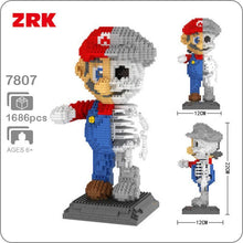 1686pcs ZRK 7807 Dissection Skeleton Super Mario Creator Magic Diamond Blocks