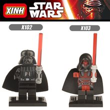 XH102  XH103 star wars series black warrior Darth Raven minifigures