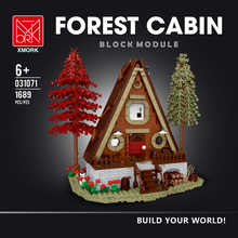 1600+PCS XMORKMODEL 031071 031072 031073 Forest Cabin Series