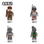 N801-804 Medieval Ancient Rome Battle Infantry Knight Minifigures