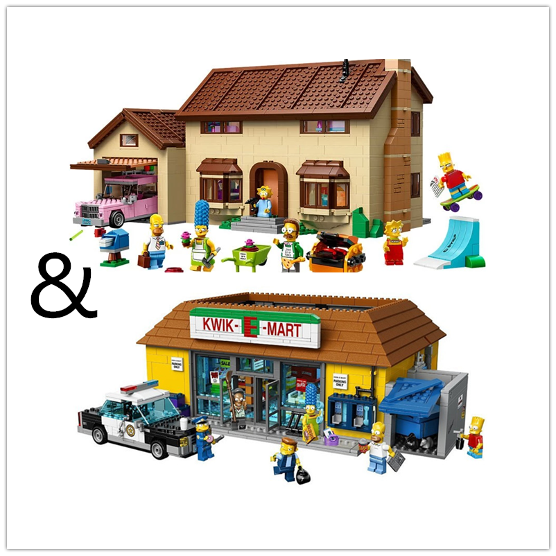 The Simpsons House 2523pcs and The Simpsons KWIK E MART 2218pcs