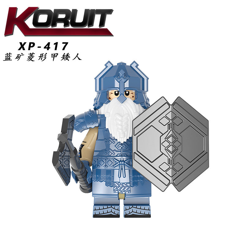 Dwarf series blue mine diamond-shaped solitary mountain armor dwarf  KT1054