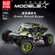 1912pcs MouldKing 18002 Green Hound Buggy Remote Control Terrain Off-Road Climbing