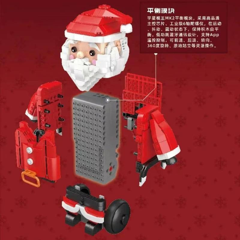 Santa Remote Control 666pcs 13116 MouldKing Santa Claus Programmable remote control electric ...
