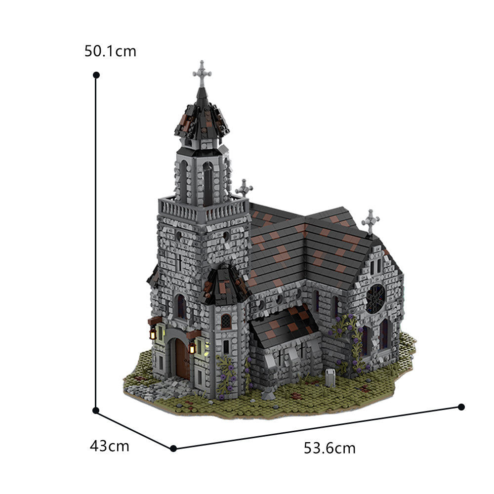 6561PCS MOC-76813  MOC Medieval Cathedral
