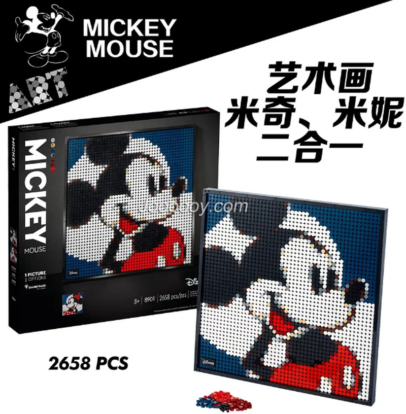 2658PCS 8901 Mickey Minnie Art Painting Two in one