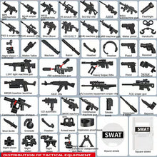 Military Minifigures Special Police Quipment Arsenal Accessories