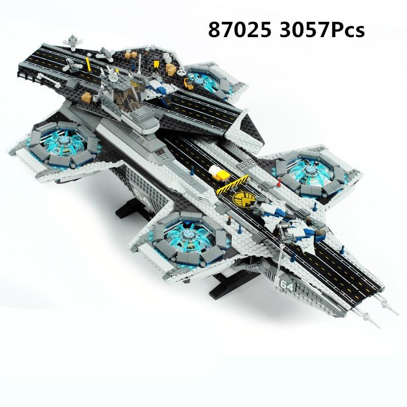 2996pcs 19017 Super Heroes The Shield Helicarrier Compatible 76042