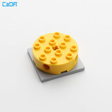 10pcs Cada 60474/6222/61485 Brick Round 4x4 with 4 Side Pin Holes and Center Axle Hole