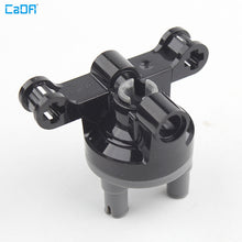 10sets Cada 23801+92909 Technic Steering Axle with 2 Pin Holes and 2 Axle Holes with Dark Bluish Gray Wheel Hub